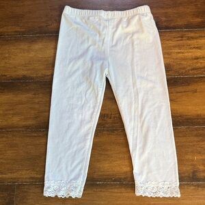 Beautees White Lace Trim Leggings and Cat & Jack Shorts
